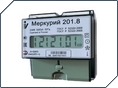 Электросчетчик Меркурий 201.8 1Ф 220В 5-80 А однотарифный ЖКИ дин.рейка НПК Инкотекс