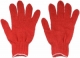 Перчатки вязаные упрочненные ( 4 нити ) красные х/б - фото 1