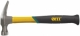 Молоток-гвоздодер, фиброглассовая усиленная ручка, Профи 29 мм, 570 гр. - фото 1