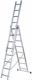 Лестница трехсекционная алюминиевая, 3 х 10 ступеней, Н=282/476/646 см, вес 14,3 кг - фото 1