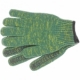 Перчатки трикотажные усиленные, гелевое ПВХ-покрытие, 7 класс, зеленые Россия - фото 1