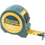 Рулетка KRAFTOOL "PRO" "Kraft-Max", длинный вылет, нейлон покрытие, упрочненный двухкомп корпус, 8м/27мм Kraftool
