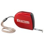 Рулетка KRAFTOOL, компактная, автостоп, цельнометрический корпус, с ремешком, 2мх8мм Kraftool