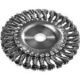 Щетка дисковая для УШМ, жгутированные пучки стальной проволоки 0,5мм, 150мм/22мм - фото 1