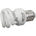 Энергосберегающая лампа "Спираль", цоколь E27(стандарт), теплый белый свет (2700 К), 6000 час, 8Вт(40) СВЕТОЗАР
