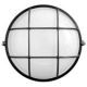 Светильник уличный влагозащищенный с решеткой, круг, цвет черный, 100Вт - фото 1