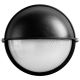 Светильник уличный влагозащищенный с верхним защитным кожухом, круг, цвет черный, 60Вт - фото 2