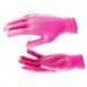 Перчатки нейлон, ПВХ точка, 13 класс, цвет розовая фуксия, L. Россия - фото 1