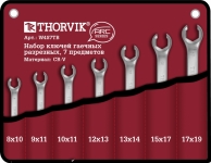 W4S7TB Набор ключей гаечных разрезных серии ARC в сумке, 8-19 мм, 7 предметов Thorvik