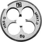 Плашка D-COMBO круглая ручная М10х1.25, HSS, Ф30х11 мм Thorvik