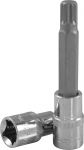 121718 Насадка торцевая 1/2"DR с вставкой-битой SPLINE, M18, 100 мм Ombra