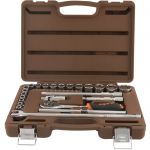 Набор головок торцевых с аксессуарами 1/2"DR, 8-32 мм, 24 предмета Ombra