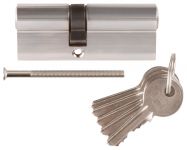 Цилиндровый механизм "PALLADIUM" асимметричный, 80 мм, ключ-ключ, хром Palladium