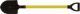 Лопата штыковая ЛКМ, с желтым металлизированным черенком и V-ручкой  185х235х1060 мм - фото 1