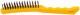 Корщетка стальная, желтая пластиковая ручка, 275 мм, 3-х рядная - фото 1