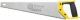 Ножовка по дереву, средний каленый зуб 7 ТPI, 3D заточка, пласт.прорезиненная ручка, Профи 450 мм - фото 1