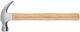 Молоток-гвоздодер, деревянная ручка 27 мм, 450 гр. - фото 1