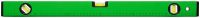 Уровень "Техно", 3 глазка, зеленый корпус, фрезерованная рабочая грань, шкала  600 мм FIT