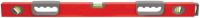 Уровень "Бизон", 3 глазка, красный корпус, магнитная полоса, ручки, шкала 800 мм FIT