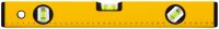 Уровень "Стайл", 3 глазка, желтый усиленный корпус, фрезер. рабочая грань, шкала, Профи  400 мм FIT