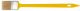 Кисть радиаторная, натуральная светлая щетина, желтая пластиковая ручка  2