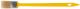 Кисть радиаторная, натуральная светлая щетина, желтая пластиковая ручка 1,5