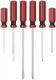Отвертки CrV сталь, магнитный наконечник, красные пластиковые ручки, на держателе, набор 6 шт. - фото 2