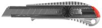 Металлический нож с винтовым фиксатором ПРО-18В, сегмент. лезвия 18 мм Профессионал Зубр