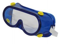 Очки защитные, синий корпус, желтые клапаны USP