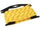 Веревка плетеная с сердечником 6 мм х 10 м, желтая с оранжевой нитью, м/рамка - фото 1