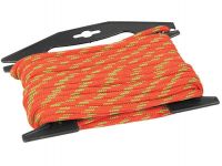 Веревка плетеная с сердечником 6 мм х 10 м, красная с нитью неон, м/рамка MAESTRO