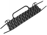 Веревка плетеная с сердечником 6 мм х 30 м, черная с белой нитью, б/рамка MAESTRO