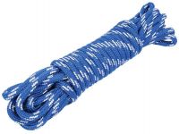 Веревка плетеная с сердечником 12 мм х 15 м, синяя с белой нитью, моток MAESTRO