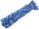 Веревка плетеная с сердечником 12 мм х 15 м, синяя с белой нитью, моток - фото 1