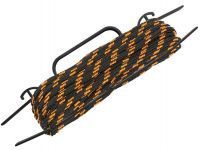 Веревка плетеная с сердечником 12 мм х 15 м, черная с оранжевой нитью, б/рамка MAESTRO