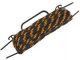 Веревка плетеная с сердечником 12 мм х 15 м, черная с оранжевой нитью, б/рамка - фото 1
