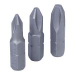 Набор вставок (бит) 1/4", крестовые, №1, №2, №3, 3 предмета KING TONY