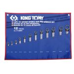 Набор накидных ключей, 6-32 мм, чехол из теторона, 12 предметов KING TONY