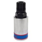 Насадка (бита) торцевая 1/2", SPLINE, M16, L = 66 мм, с отверстием KING TONY