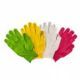 Перчатки в наборе, цвета: белые, розовая фуксия, желтые, зеленые, ПВХ точка, L, Россия - фото 1