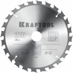 KRAFTOOL Fast 210х30мм 24Т, диск пильный по дереву Kraftool
