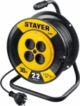 STAYER S 207 ПВС 2х0.75 30м 2200Вт, Удлинитель на катушке (55073-30) Stayer