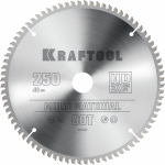 KRAFTOOL Multi Material 250х30мм 80Т, диск пильный по алюминию Kraftool