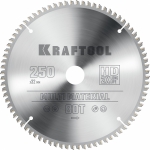 KRAFTOOL Multi Material 250х32мм 80Т, диск пильный по алюминию Kraftool