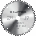 KRAFTOOL PRECISION 250х30мм 60Т, диск пильный по дереву Kraftool