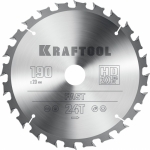 KRAFTOOL Fast 190х20мм 24Т, диск пильный по дереву Kraftool