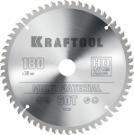 KRAFTOOL Multi Material 180х30мм 60Т, диск пильный по алюминию Kraftool