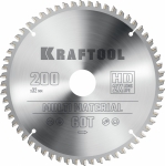 KRAFTOOL Multi Material 200х32мм 60Т, диск пильный по алюминию Kraftool