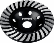 STAYER Turbo d 125 мм, Сегментированная алмазная шлифовальная чашка (33380-125) Stayer