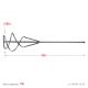 Миксер для песчано-гравийных смесей, шестигранный хвостовик, 100х450мм - фото 2